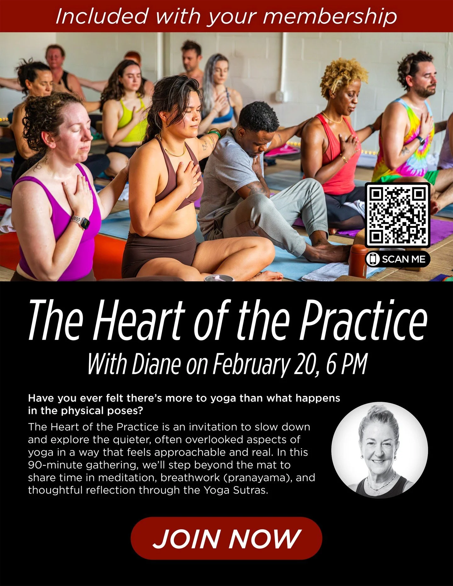 NEW workshop for members included with your membership.

Have you ever felt there&rsquo;s more to yoga than the poses?

Our NEW ✨ The Heart of the Practice is a welcoming 90-minute workshop exploring meditation, breathwork, and simple Yoga Sutra teac