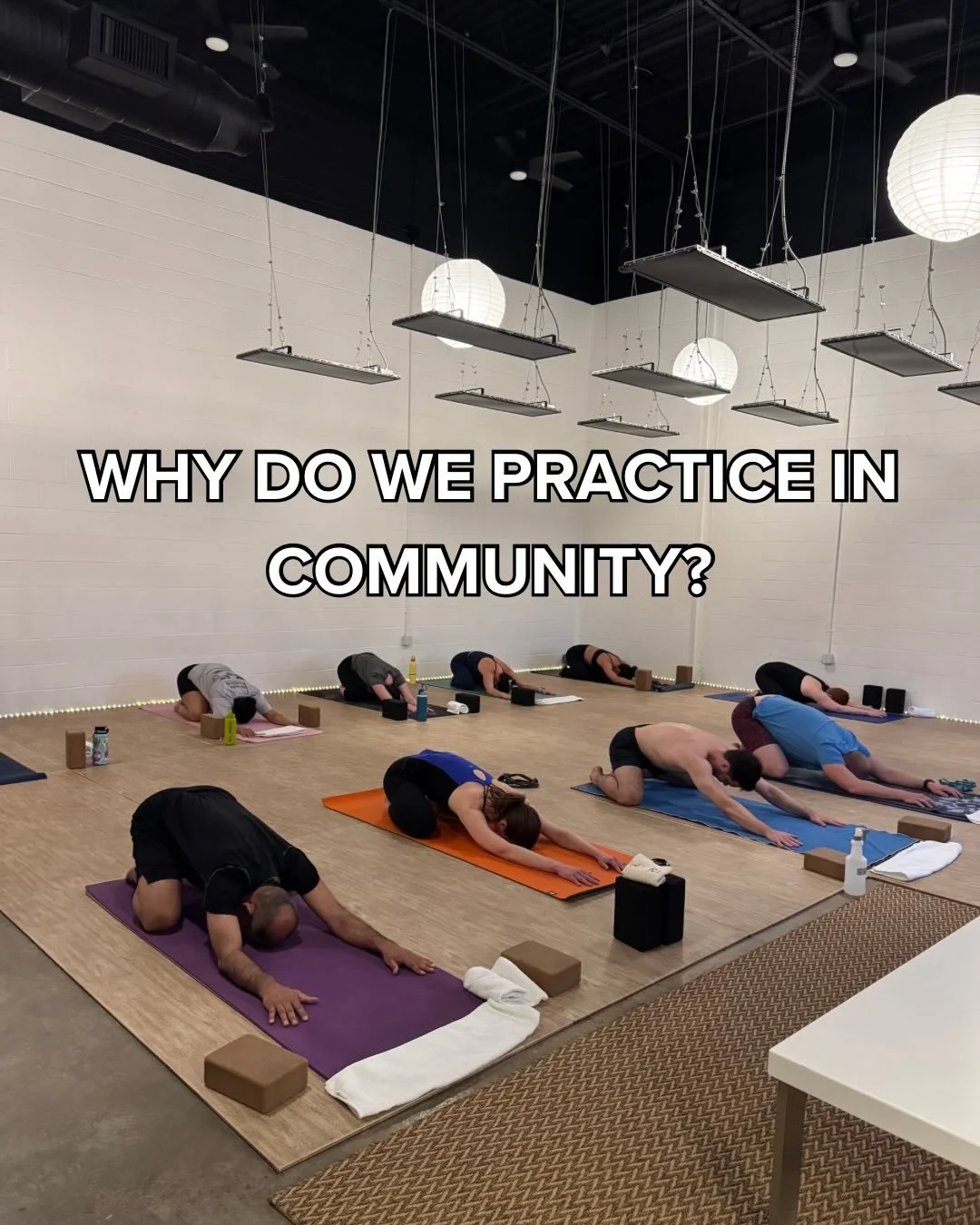 Why do we practice in community? ➡️➡️
-
Because there is strength in coming together. 
Because energy is contagious.
Because as a collective, we remember what&rsquo;s possible.
One room.
Many mats.
Shared breath.
This is the power of practice.
This i