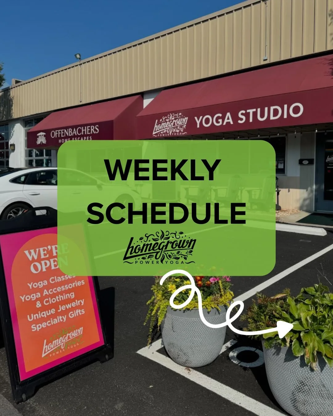 ✨W E E K L Y  S C H E D U L E ✨
-
At Homegrown Power Yoga, we offer a variety of class times and styles every single day! Whether you&rsquo;re looking for an energizing power flow or rejuvenating yin class, there truly is something for everyone 💚 Sw