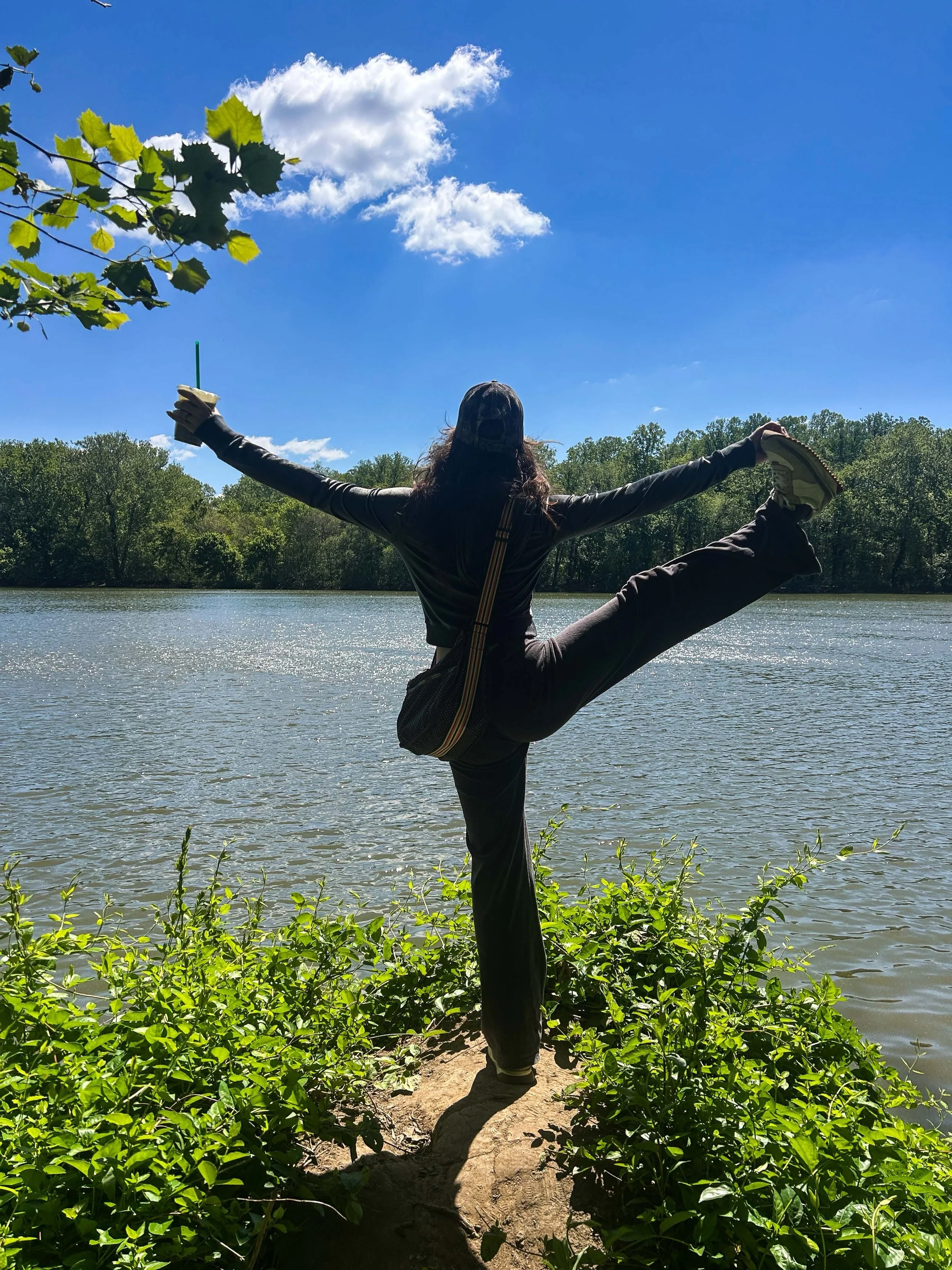 Sometimes you just break out the poses

feel the light
the sun
the balance

Utthita Hasta Padangusthasana on a rock! 
Why not 🤗

why Yoga? 
to build balance and focus
to open the body
and to stay with yourself even when it&rsquo;s a little wobbly

W