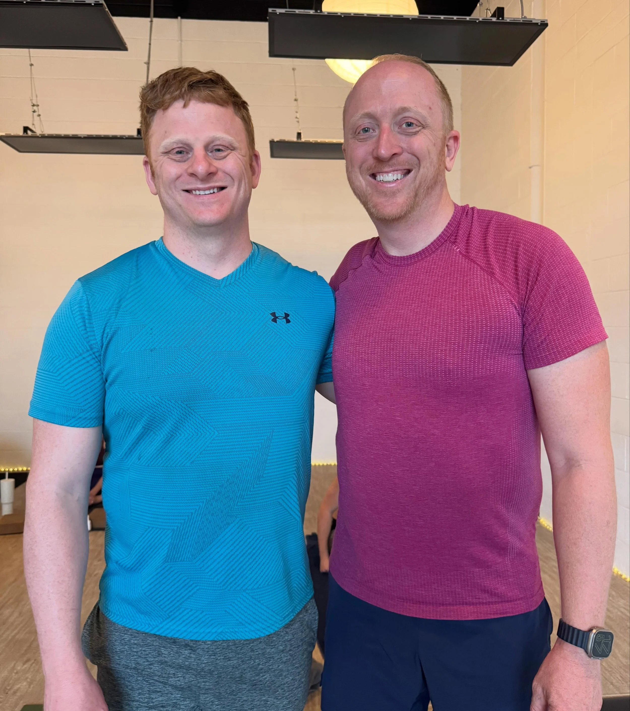 Family time at the studio 🙌 We love seeing families connect and practice together! Thank you, Grant &amp; Cameron, for spending some of your precious family time with us at the studio 💚💚