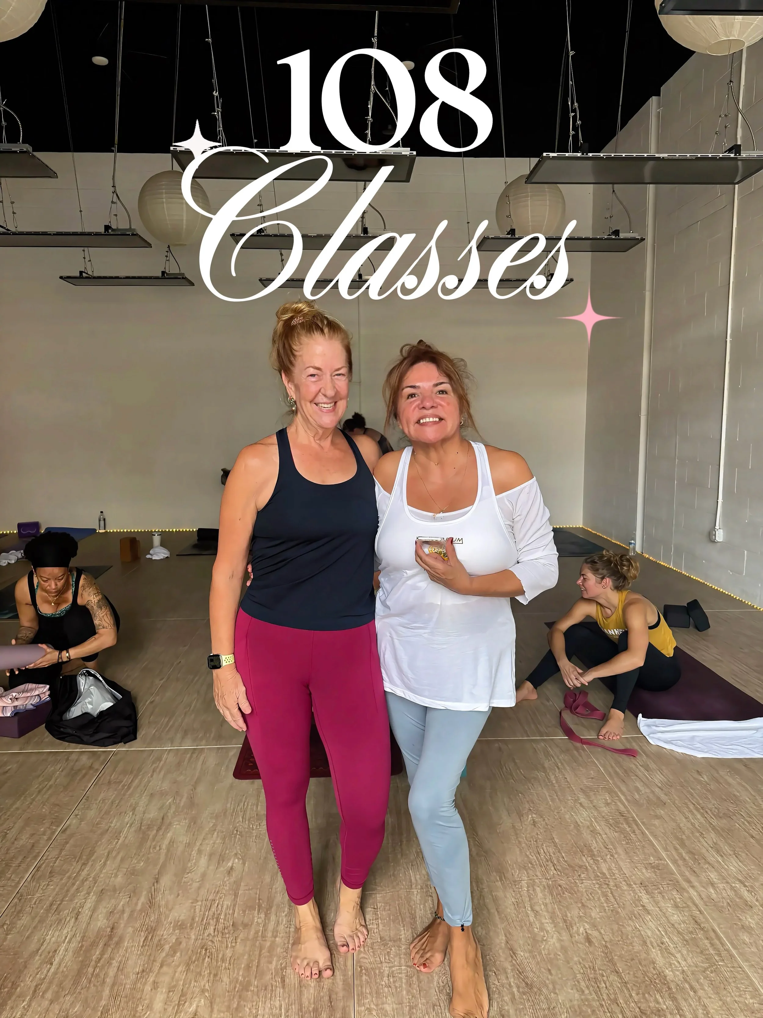 Jenny! Each day you show up, so grateful and clear. 😊

Today we celebrate you and your self dedication! 
Here at HPY we love to acknowledge your wins, our first token of acknowledgment comes at 108 classes. 

Why 108? 

A mala has 108 beads, traditi