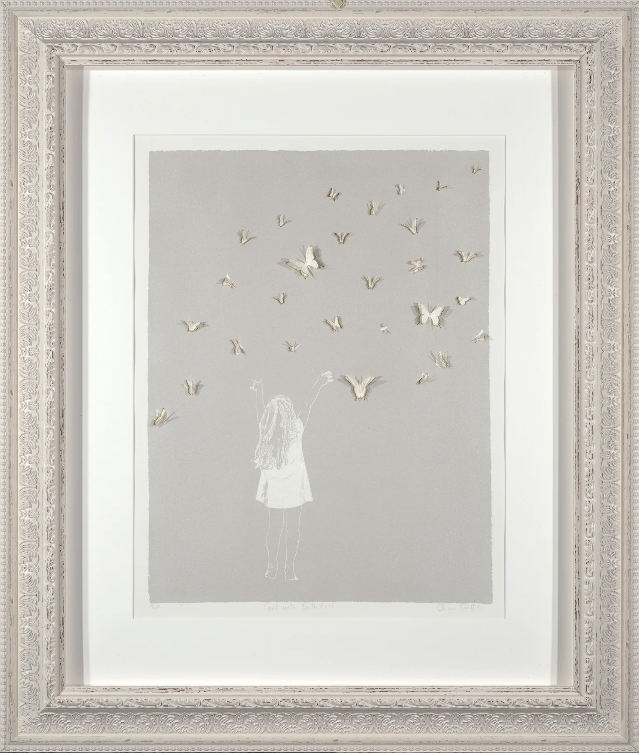 Girl with Butterflies by Clare Cutts
