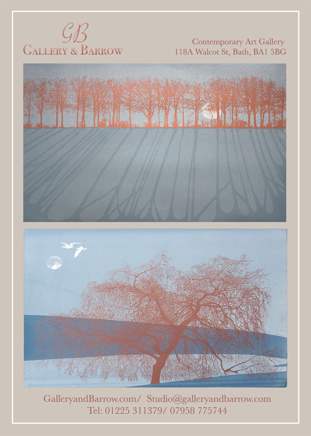 MoonShadow and Willow with Seagulls by Anna Harley