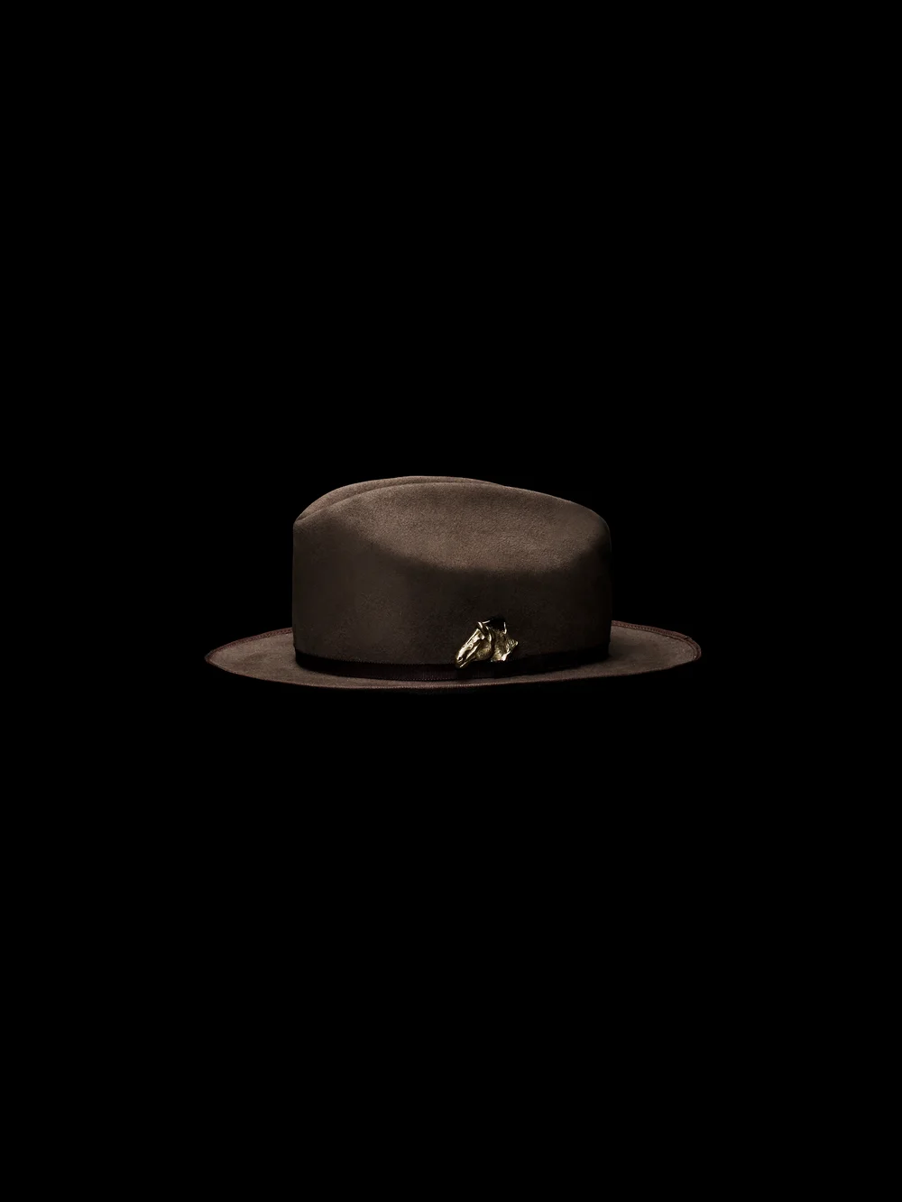 Felt Fedora With Pendant – Brown — LEVI ROBINSON