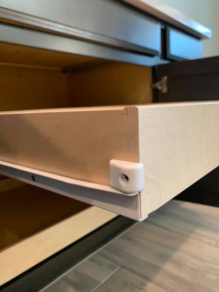 Dove Tailed Pull-Out Drawer Box and Bumpers