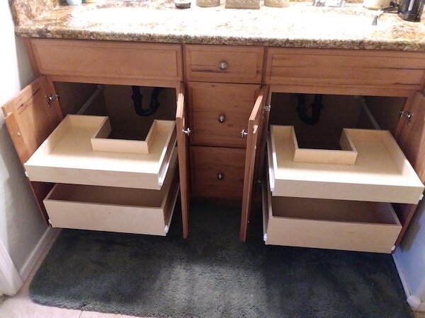 Pull-Out Drawers for Bathroom Cabinets — A Quality Roll-Outs