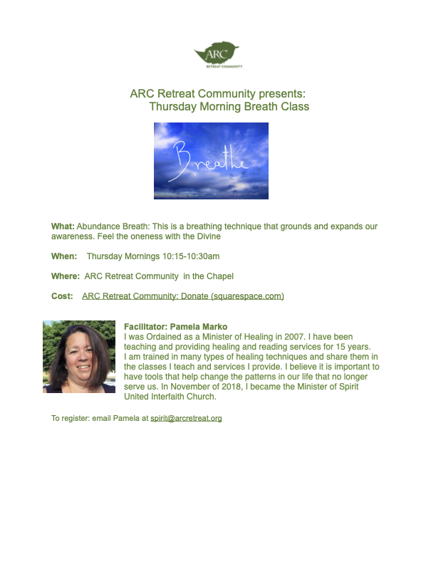 ARC Calendar — ARC Retreat Community