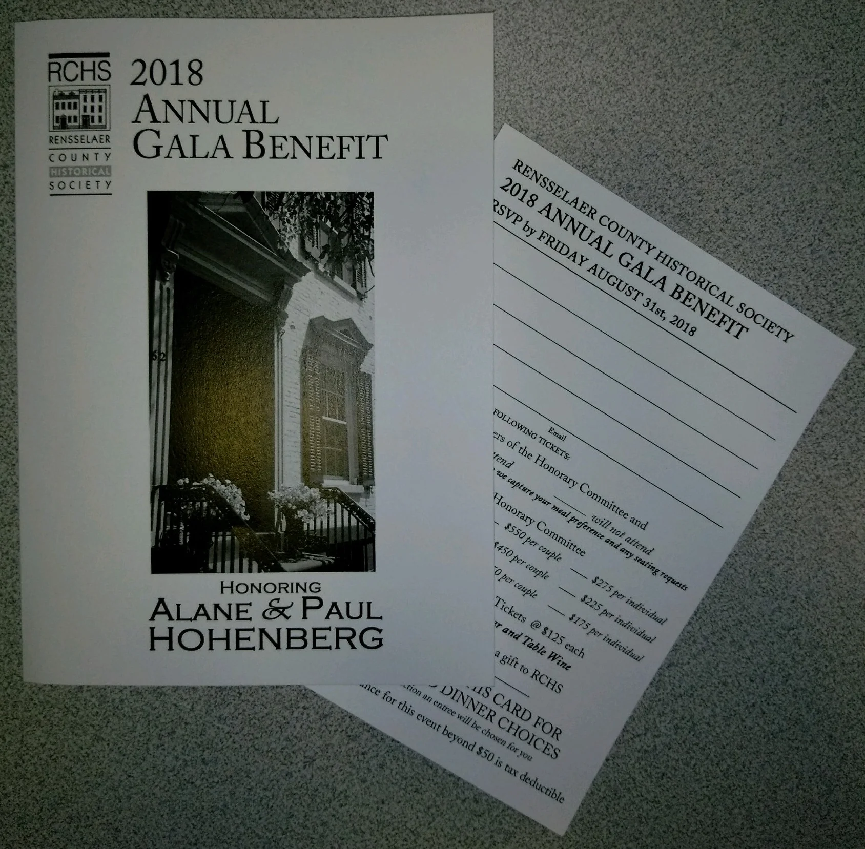 The 2018 RCHS Annual Gala Invitations are in!