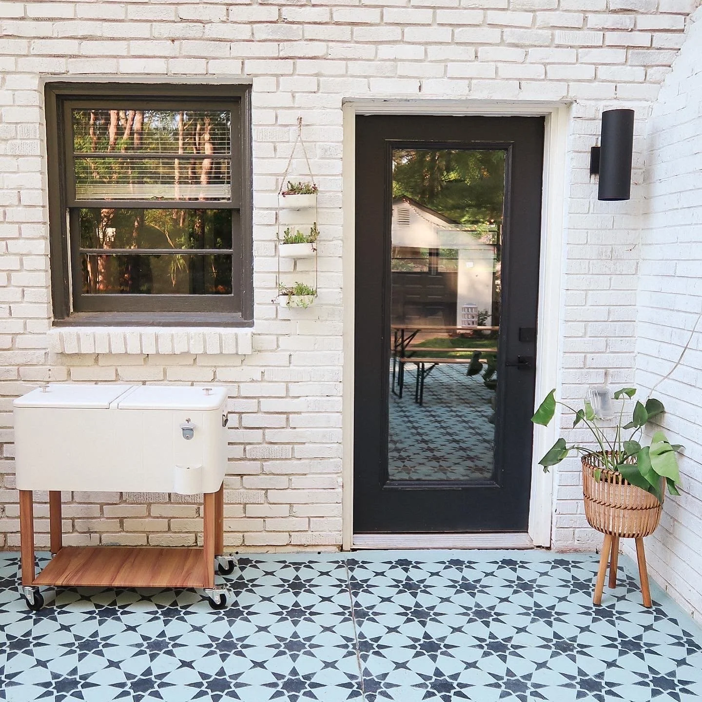 Painted Patio stenciling