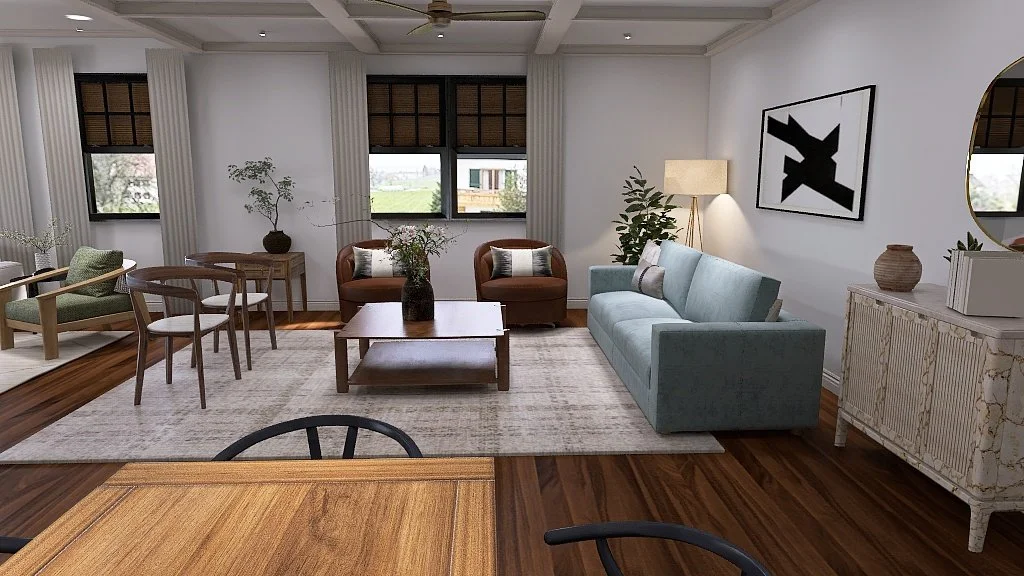 Transitional Living Room Design