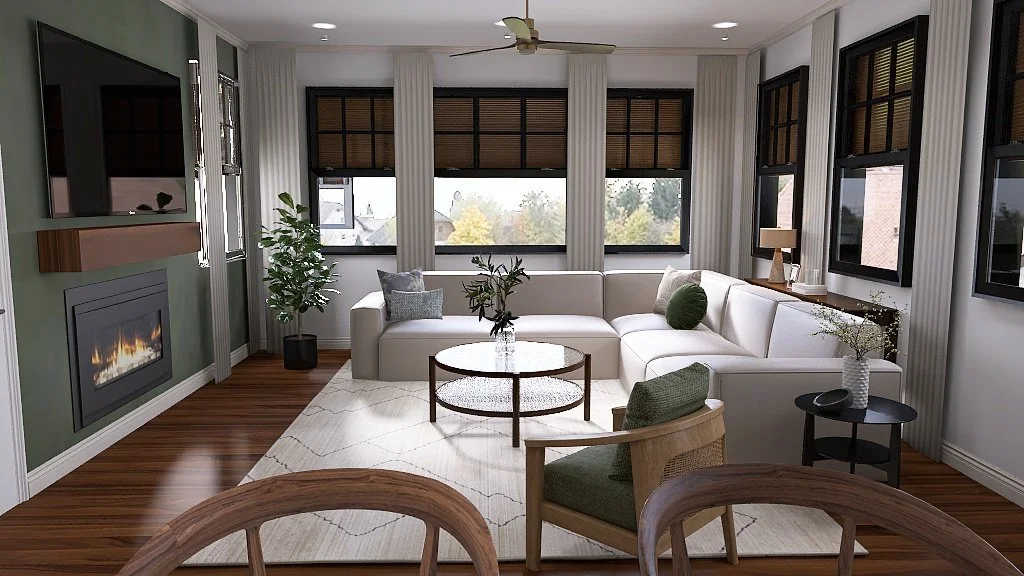 Transitional Modern Living Room Design