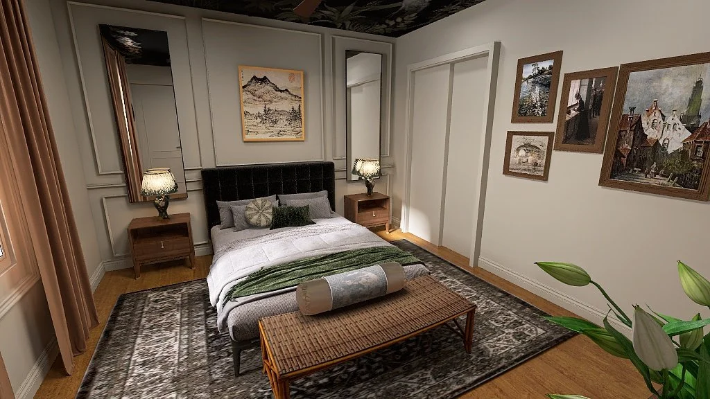 Mid-century Inspired Bedroom Design