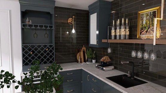 Swanky, moody, and made for a close-up 🥂✨ layered textures, rich tones, and every detail dialed in. These bar renderings are all about the vibe.

 #interiordesign #render #atlantadesigner