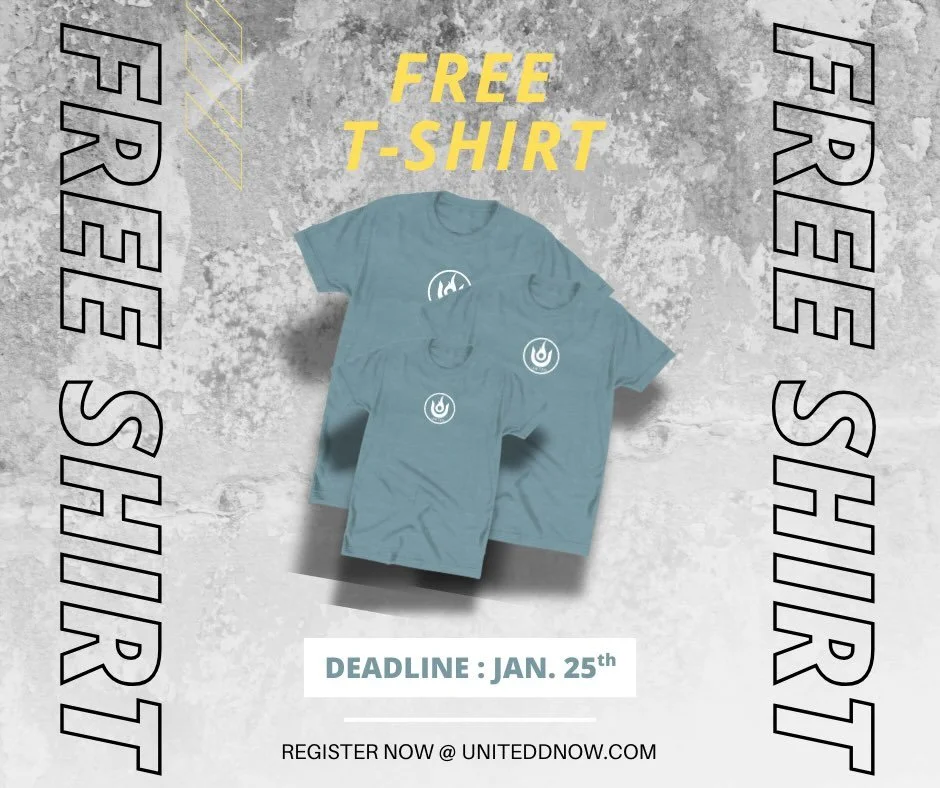 Register by January 25th to get a United T-shirt!! Go to www.uniteddnow.com to register!