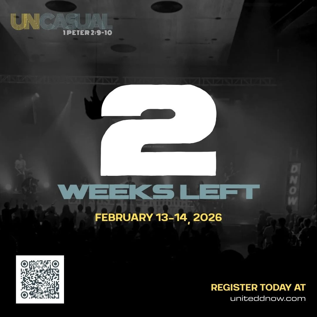 We are 2 weeks away from United DNOW 2026! Be sure to get registered before tickets sell out!!! Go to www.uniteddnow.com to save your seat!!!