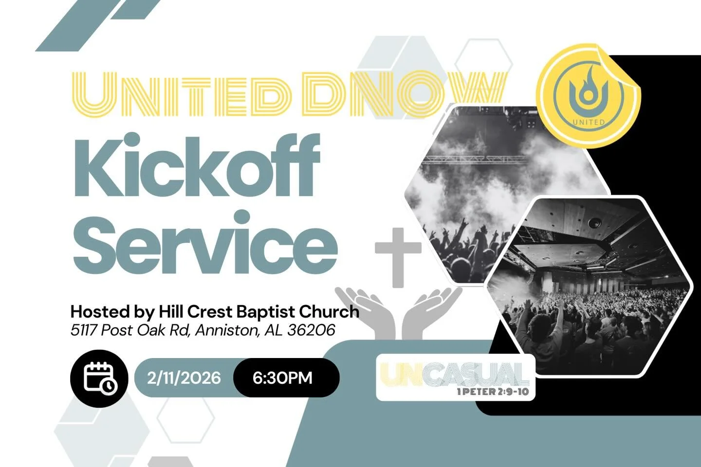 We can&rsquo;t wait to worship with everyone tonight at our DNOW kickoff service!!! Doors open at 6:00 and worship will begin at 6:30! See you all there!
