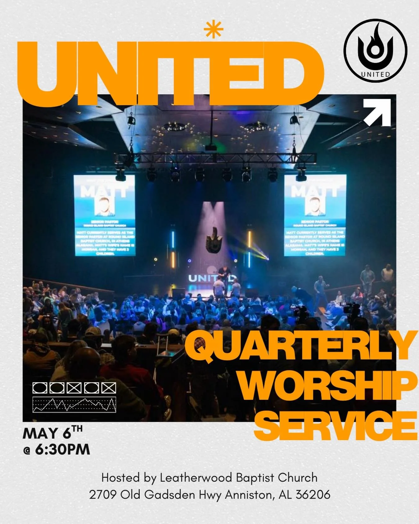 We are little over a week away from our next United Quarterly Worship Service! We hope you and your friends will make plans to come worship with us!!!