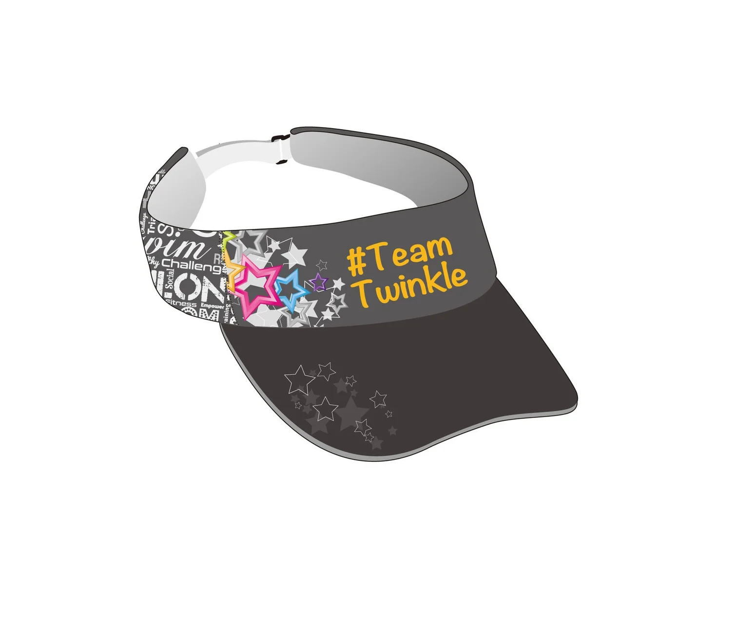 ellementri team twinkle triathlon running visor