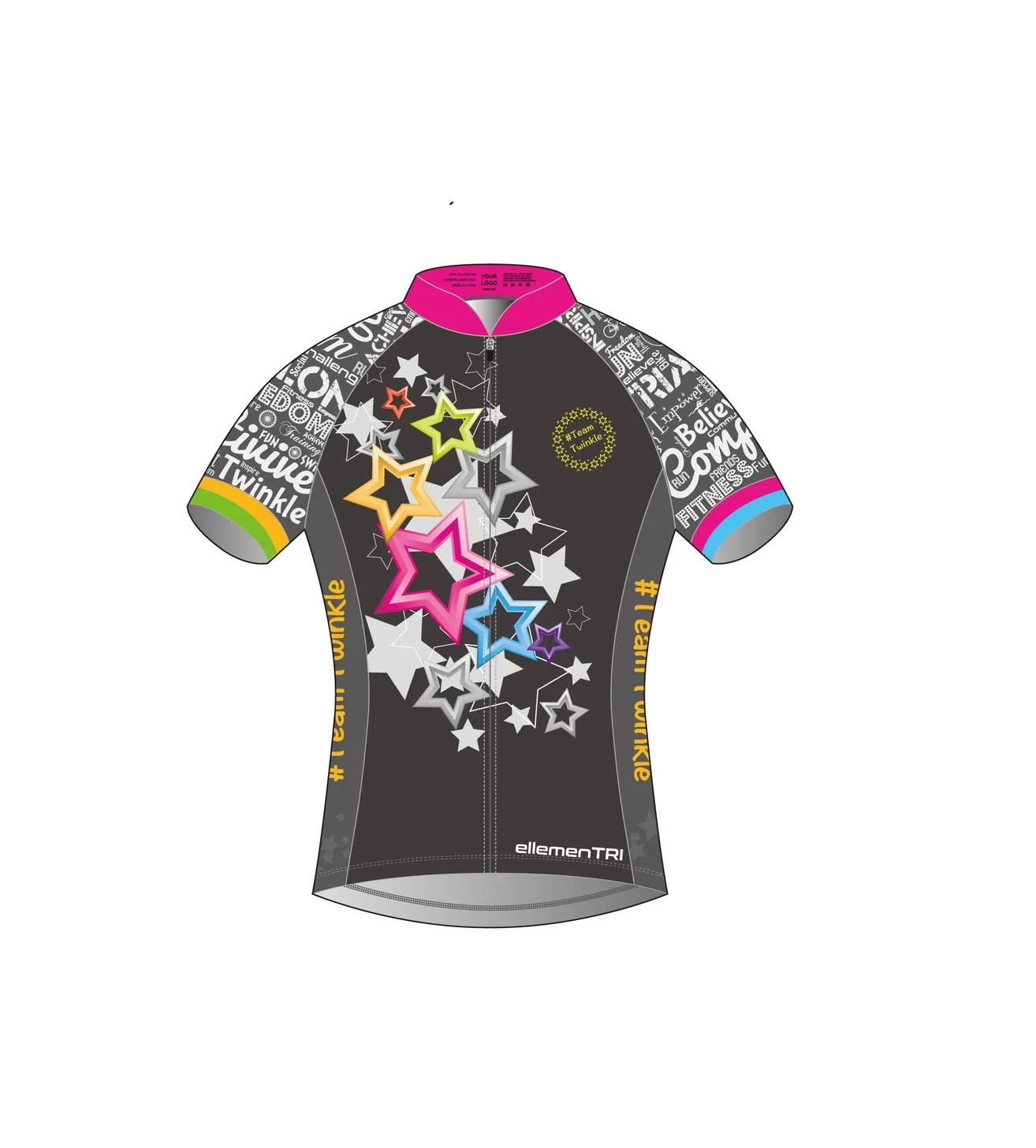 ellementri team twinkle cycling jersey womens