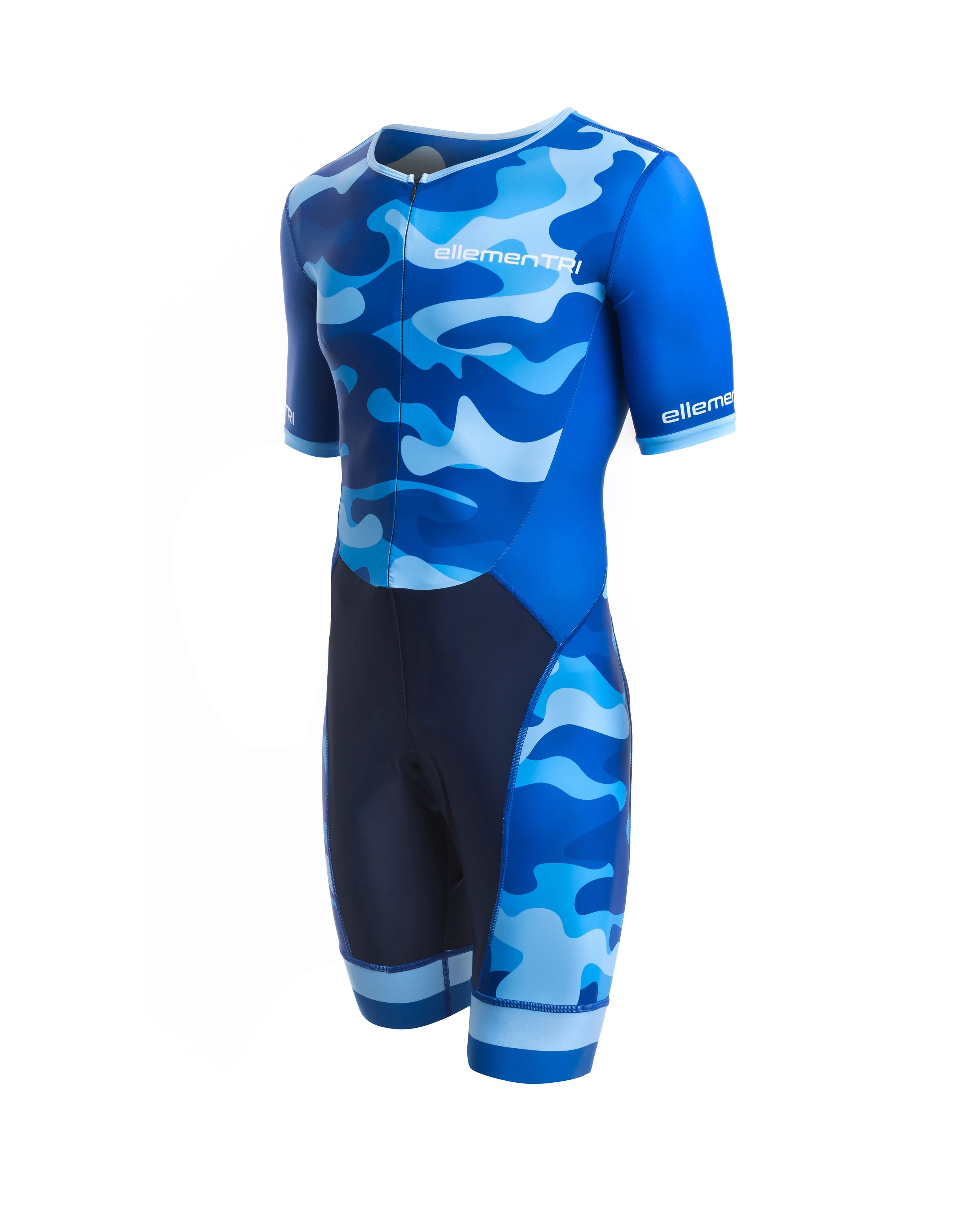 ellementri mens cammo short sleeved triathlon trisuit