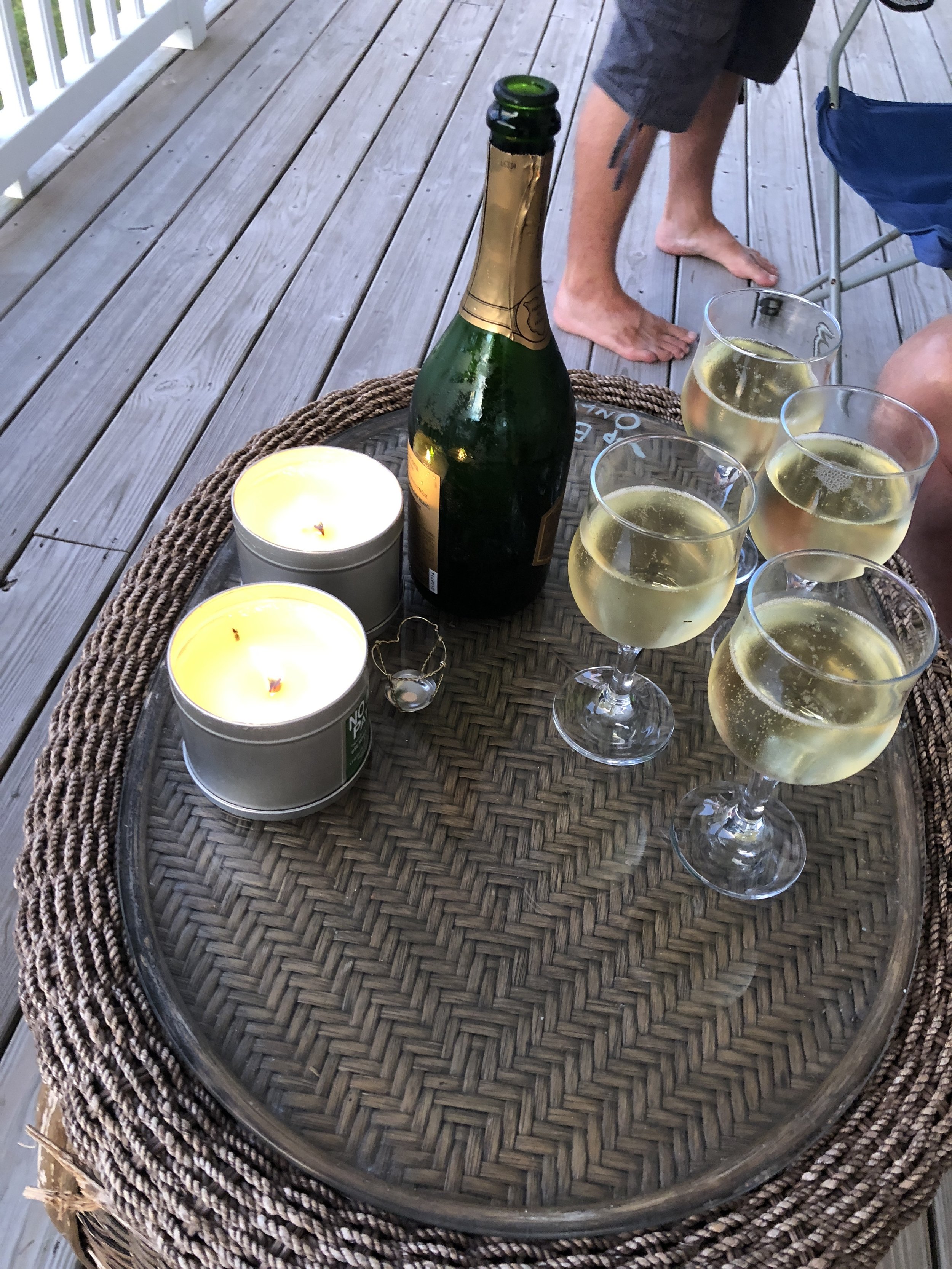 Champagne and Citronella Candles