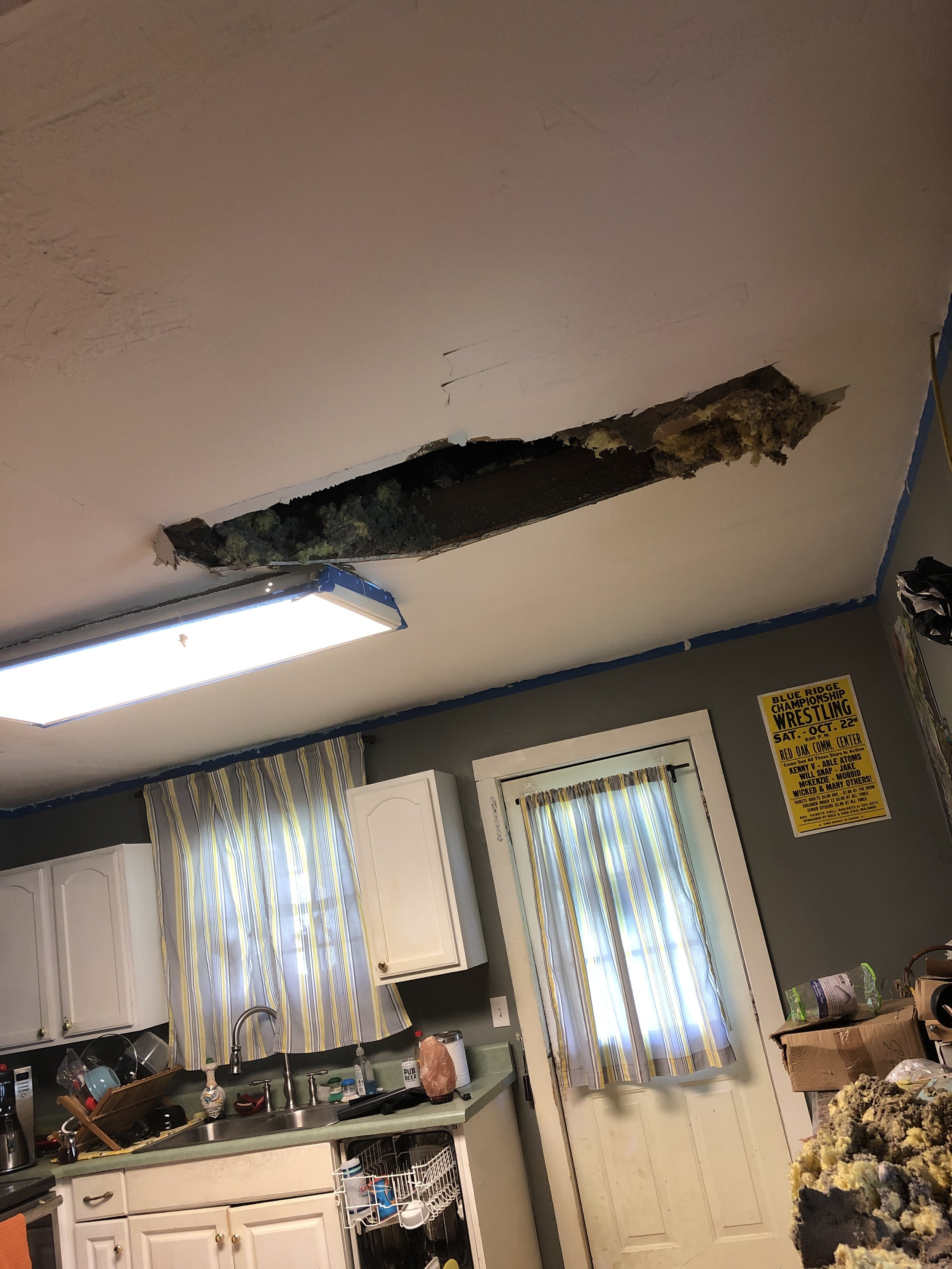 So a guy fell through the ceiling...