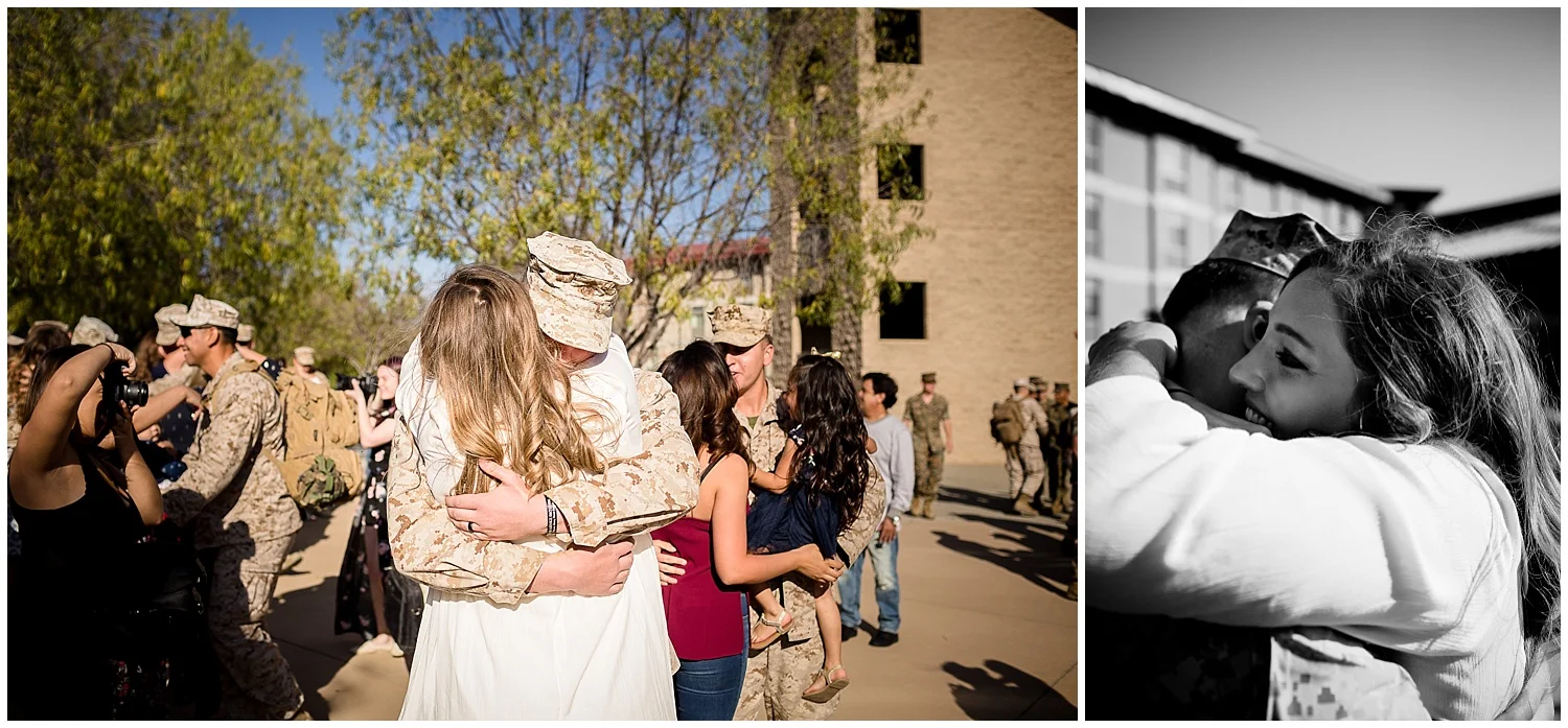 camp pendleton military homecoming photographer