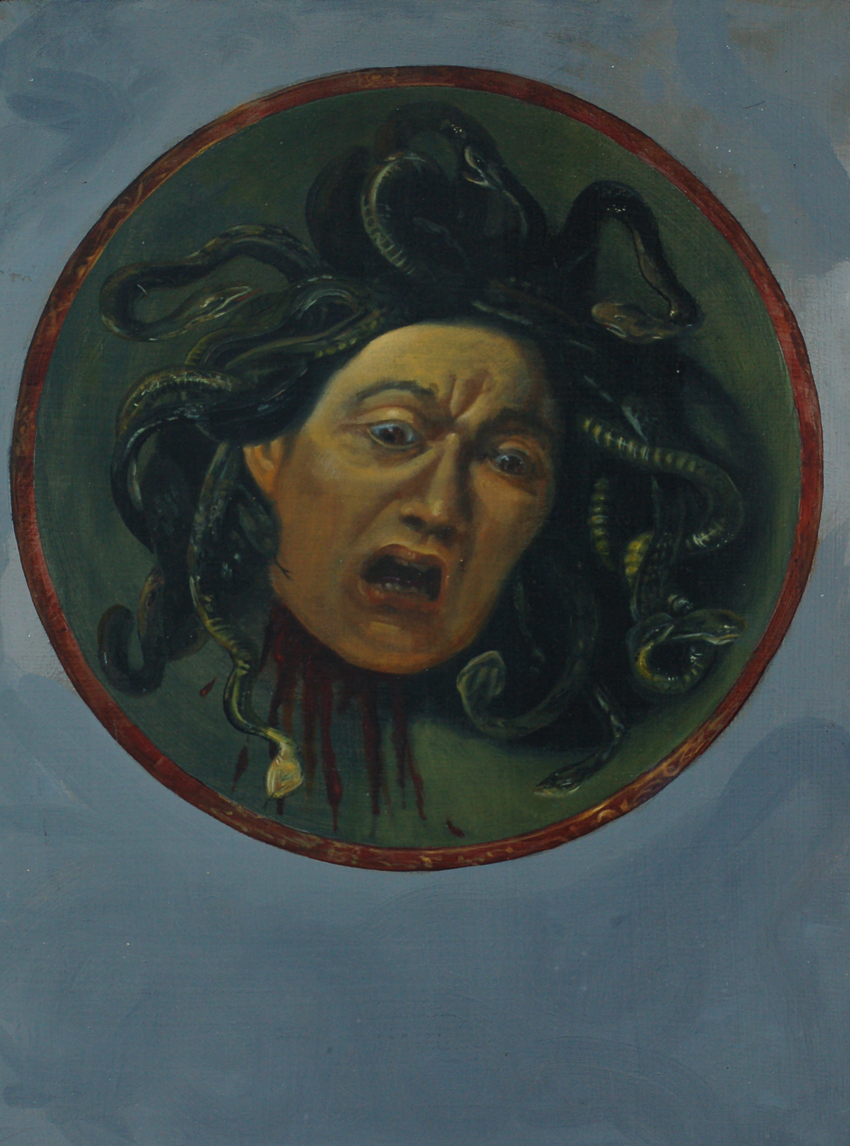 Self Portrait as Caravaggio's Medusa