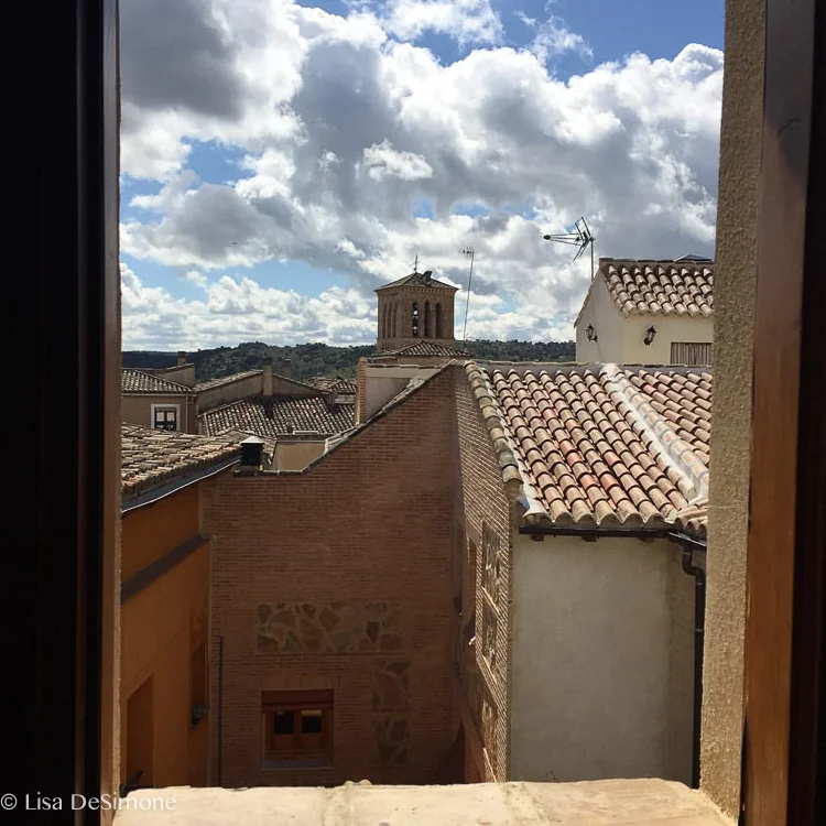 Rooftop views from my AirBnB in Toledo, Spain 