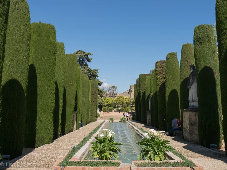 The gardens of the Alcazar in Cordoba, Spain