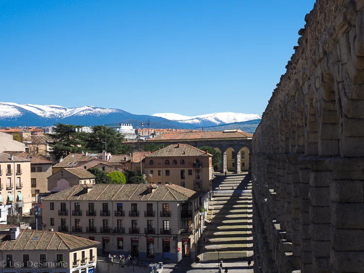 Shadows from the amazing Roman Aqueduct of Segovia
