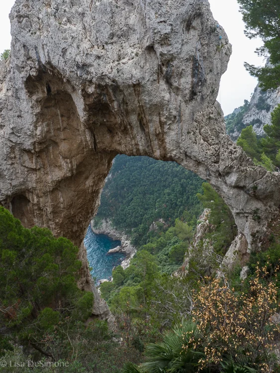 Arco Naturale on the east coast of the Island of Capri.