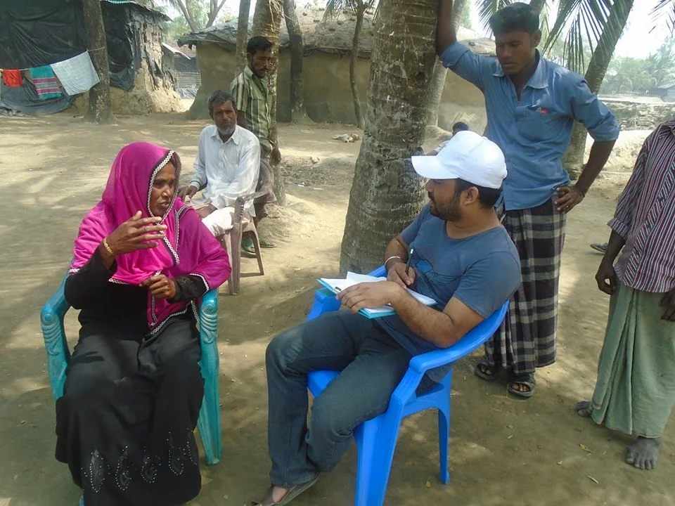 YPSA staff is taking interview of displaced people in Kutubdia-2.jpg