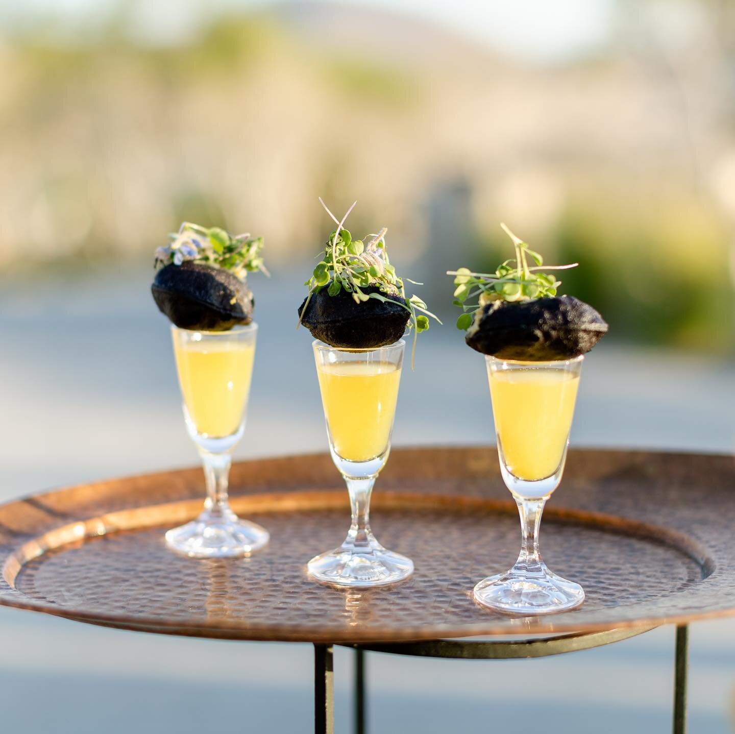 out of the ordinary P A N I puri shots - the perfect summer welcome to any event 
&hellip;..
thank you to our creative partners at this Cabo destination wedding shoot:
Venue: @fsloscabos
Planner: @palmsweddingsandevents
Guest Chef &amp; Catering: @ch