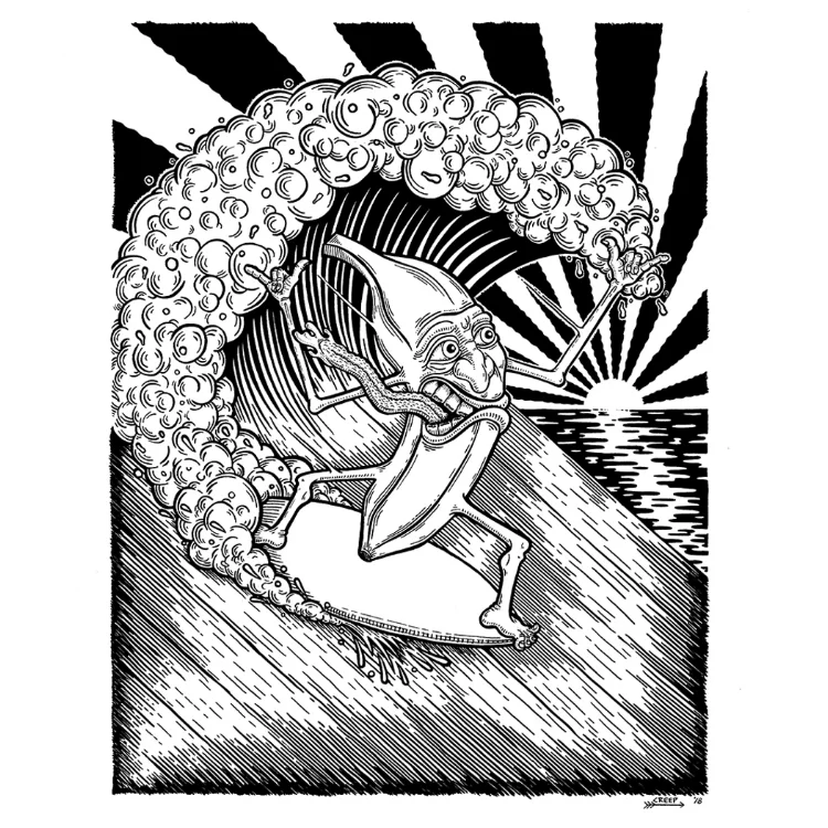 3 of 3 illustrations for Jan’s Health bar in Huntington Beach