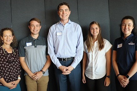 Dr. Lauren Heine and the Gonzaga student team, Erik Allen, Anthony Adamek, Cassidy Lomas, and Coral NGC.