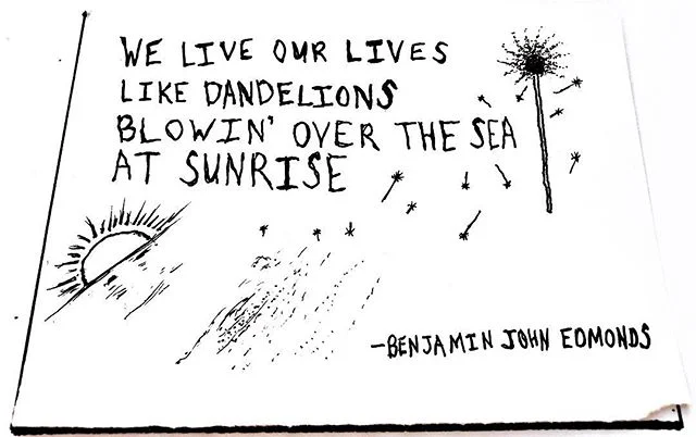 We&rsquo;re crashing, we&rsquo;re floating, we&rsquo;re dreaming, we&rsquo;re falling, over and under and all &lsquo;round the world we&rsquo;re just rolling and blowing and sneezing and thinking. Softly and quickly and light as a feather, wet as a w
