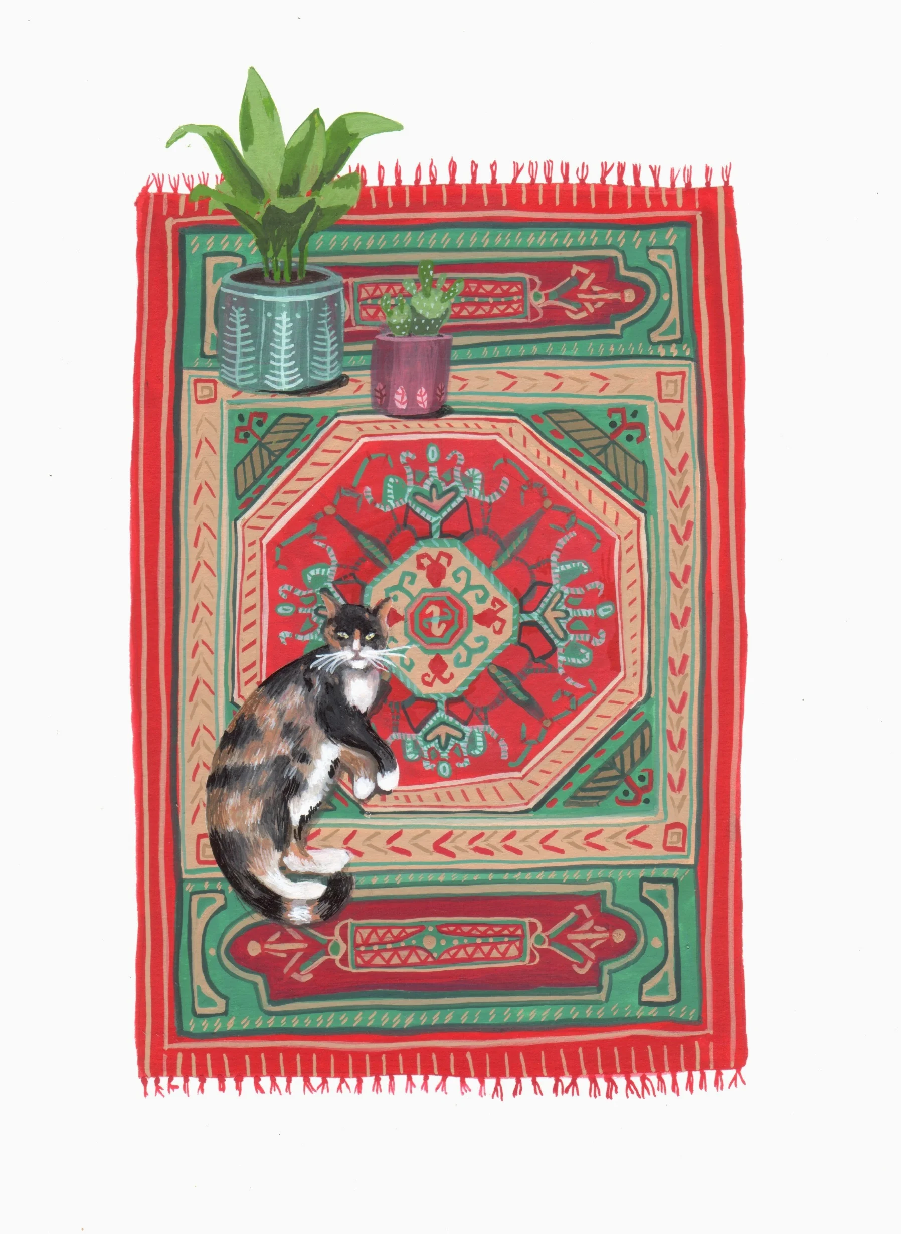 Cat on a Rug No. 2