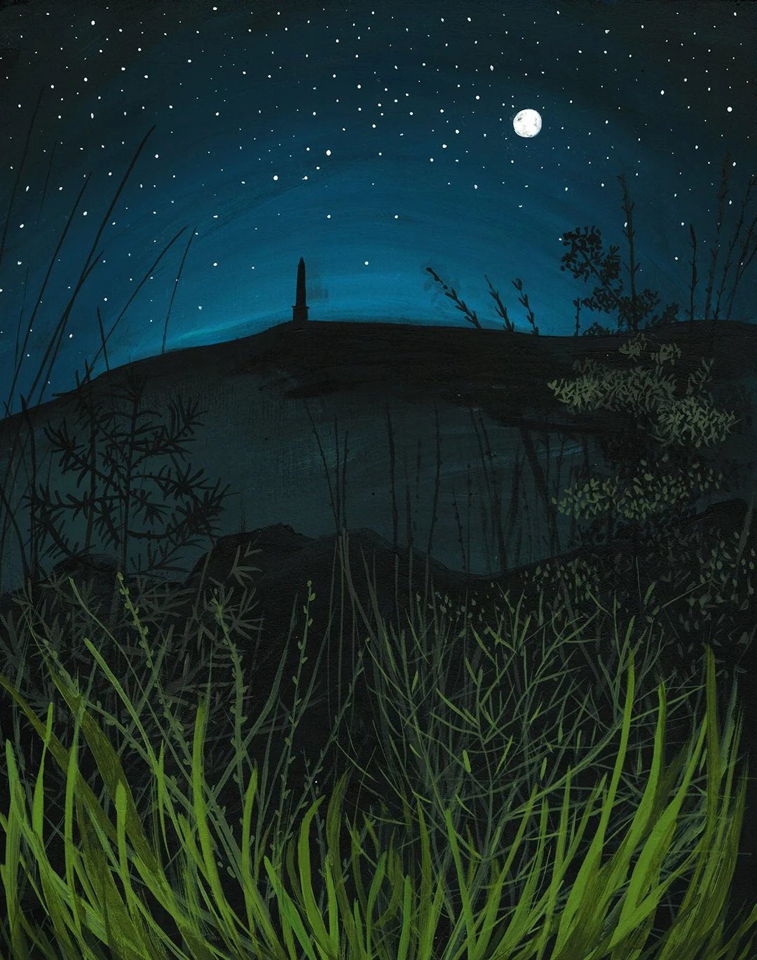 Stoodley Pike Monument at Night