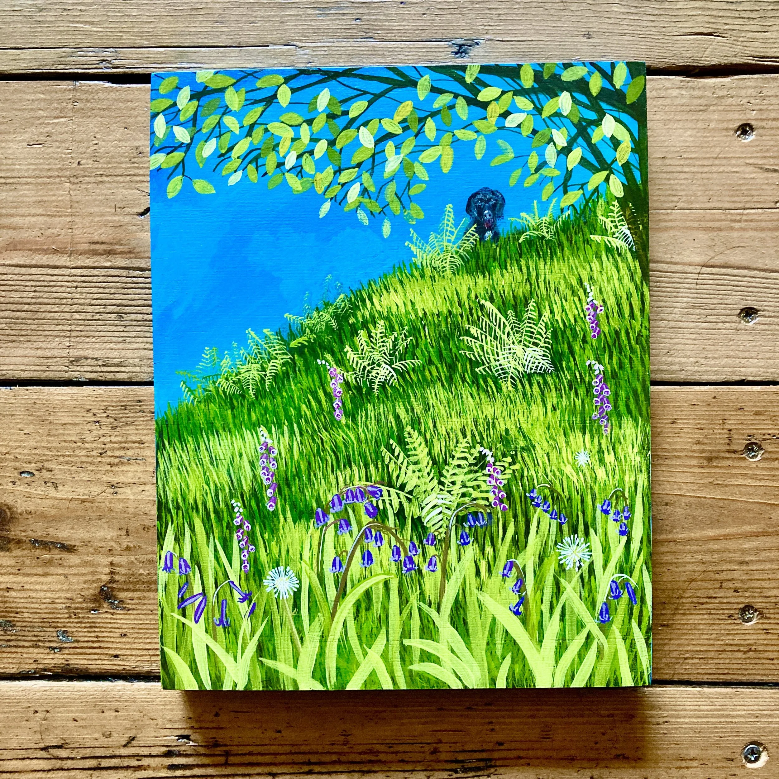 Springtime Grass Original Painting