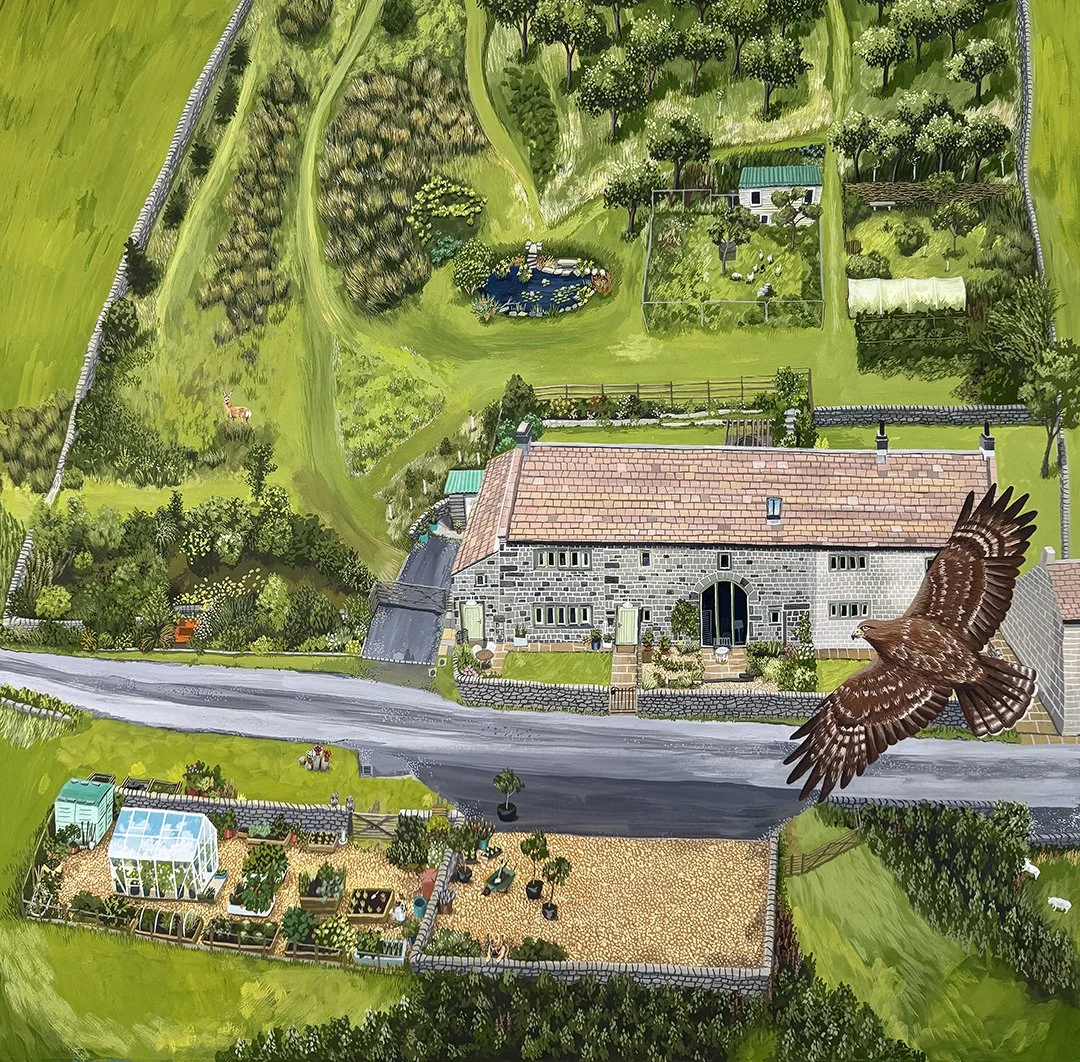 New Edge Barn. Homestead with wildlife and pet dog, allotment, orchard and pond.