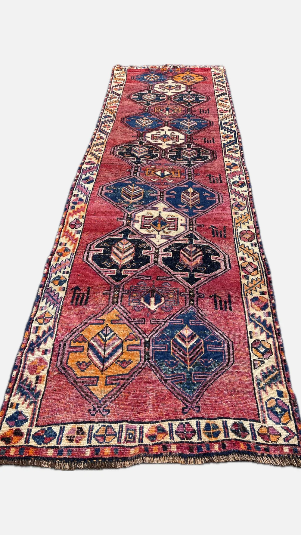 【90's vintage rug】187×82　アゼルバイジャン産　ランナー 05A61753-3AD5-4AE9-8D07-