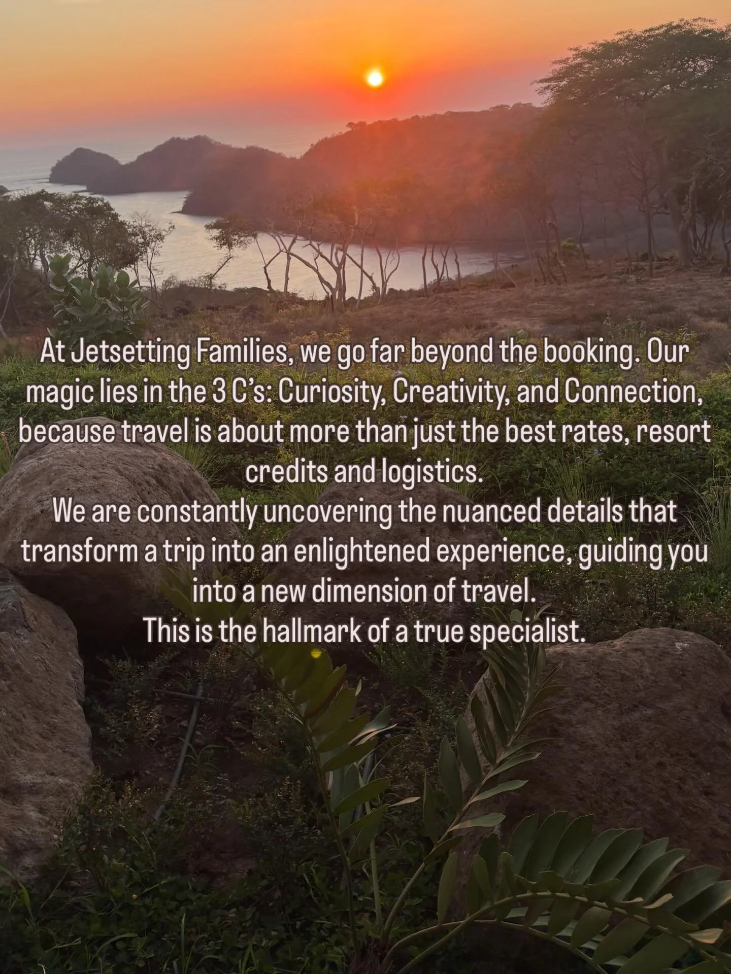 Your vision + our refinement = the ultimate travel experience. 🥂
Why use Jetsetting Families? Because you deserve more than just a confirmation number.  #JetsettingFamilies #TravelDesign #TravelSpecialist #FamilyTravelGoals #TravelInStyle
