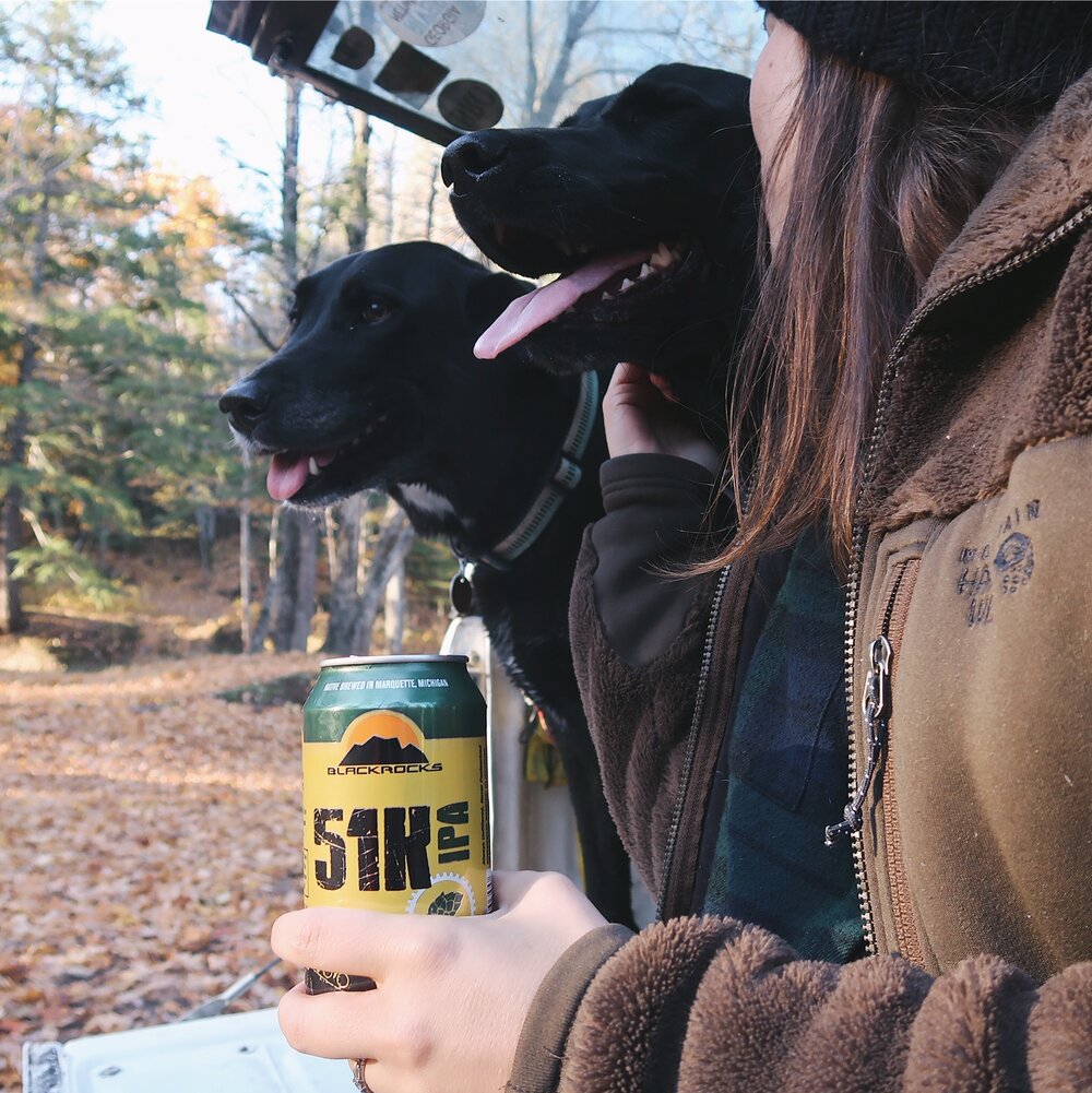 Always pack beer and dogs when at Harlow Lake