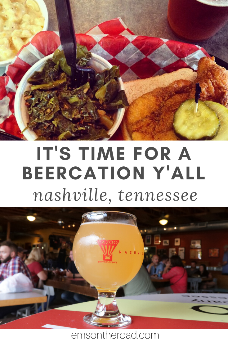 Plan the perfect beercation in Nashville, Tennessee with this guide to craft beer in the Music City. Spend your weekend drinking some of the best beer, eating some delicious southern food, and seeing some live music. #nashville #traveldestinations