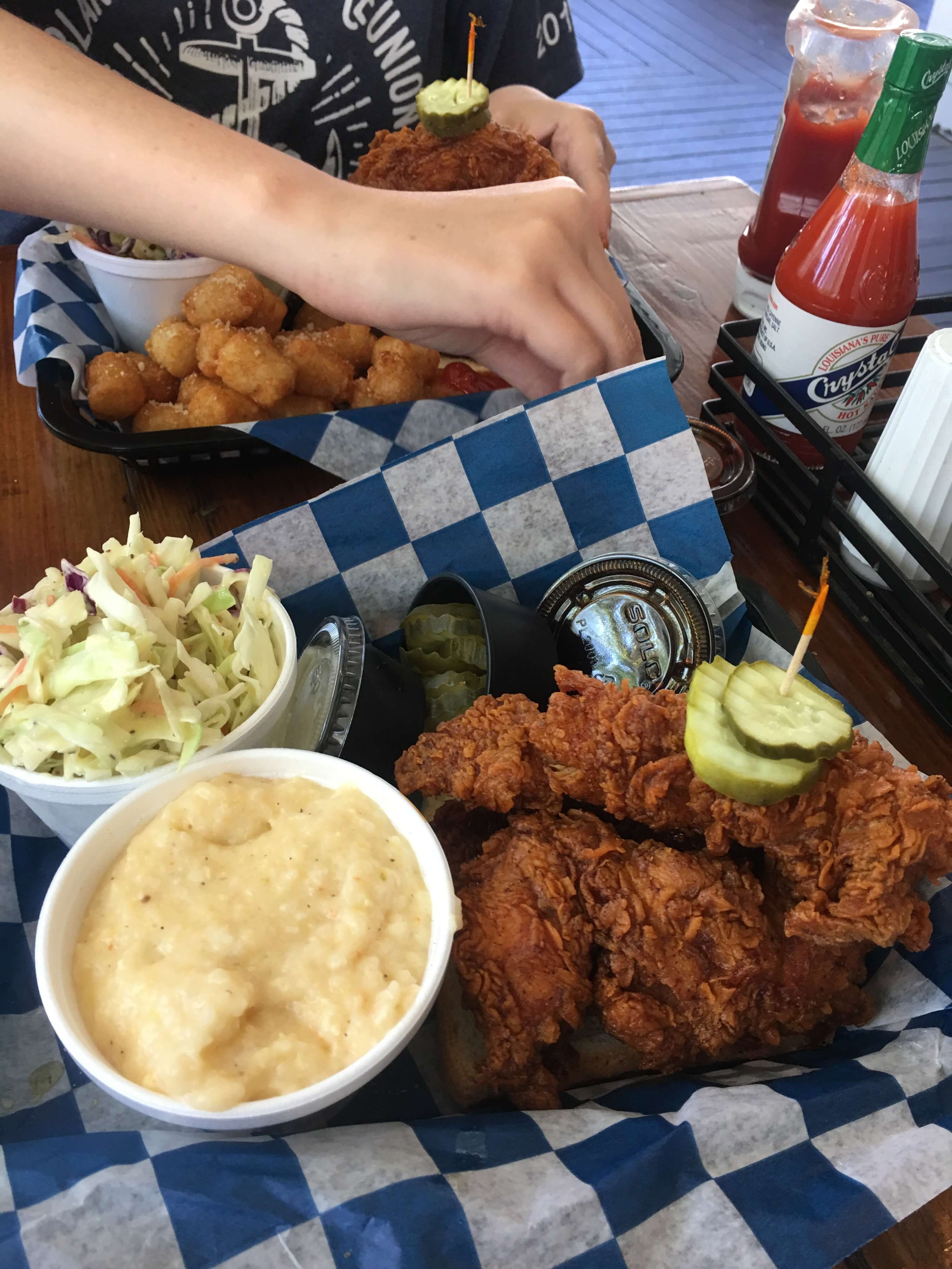 fried chicken at the porch in st simons island