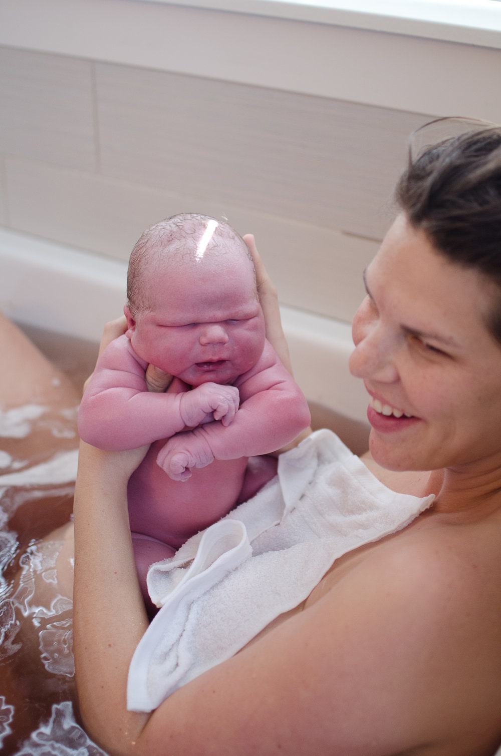 Baby's First Bath With Mom