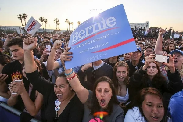 Feel the Bern an der Santa-Monica-Monica-High-School im Mai 2016: Versteh einer die Jugend 