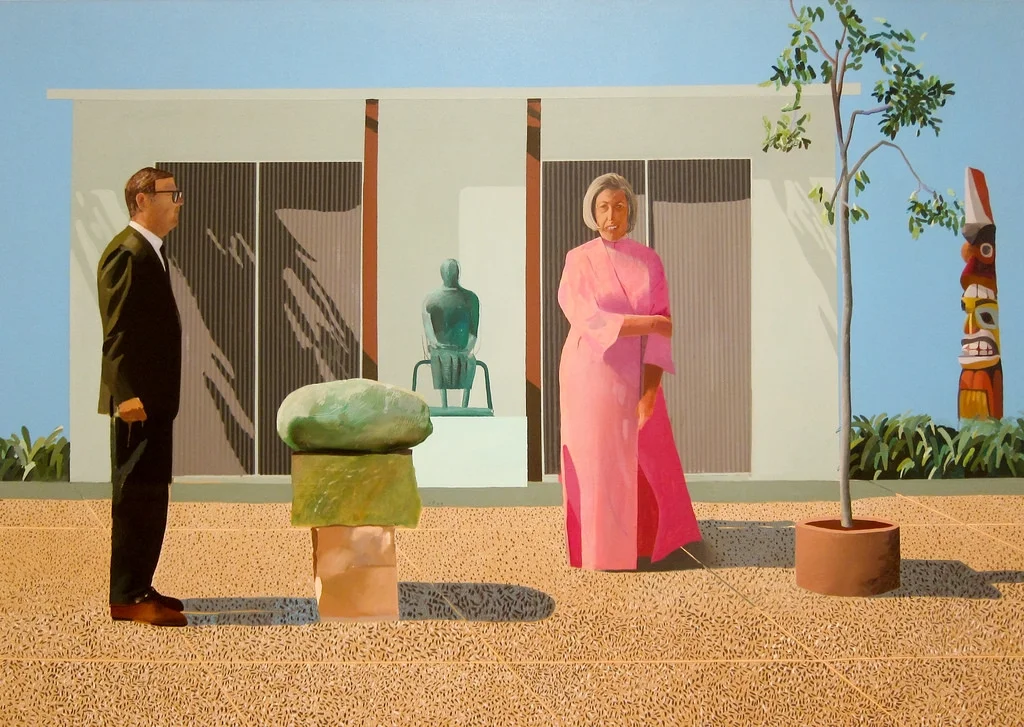 "American Collectors" ist ein Gemälde, das Weisman – abgebildet mit seiner ersten Frau Marcia – 1968 bei David Hockney in Auftrag gab. Er zahlte dem Meister damals 18.000 Dollar. Das Bild hängt heute im Art Institute von Chicago und ist eines der berühmtesten Bilder des Briten